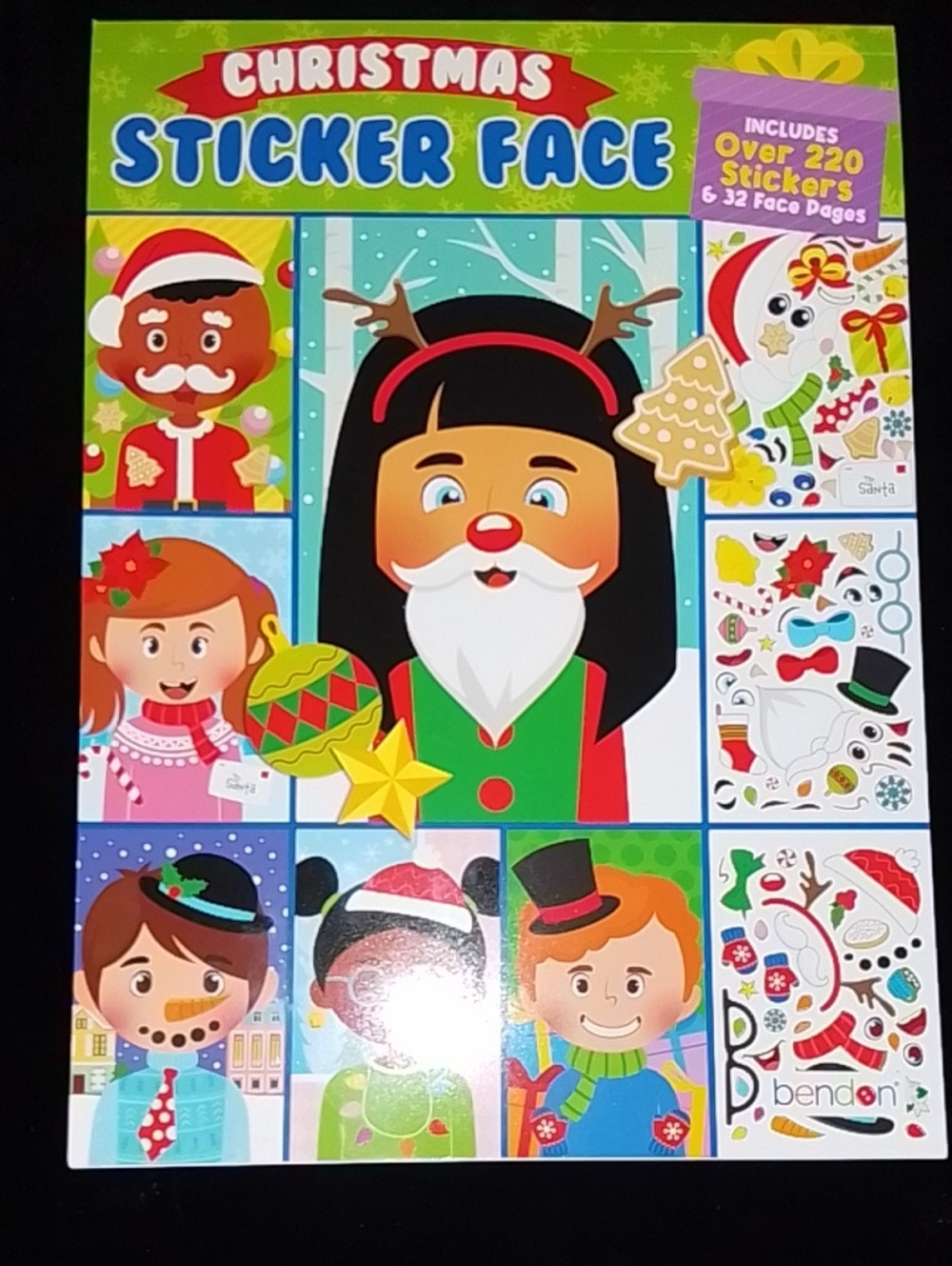 Christmas Sticker Face Activity Book for Kids - Multi-Color